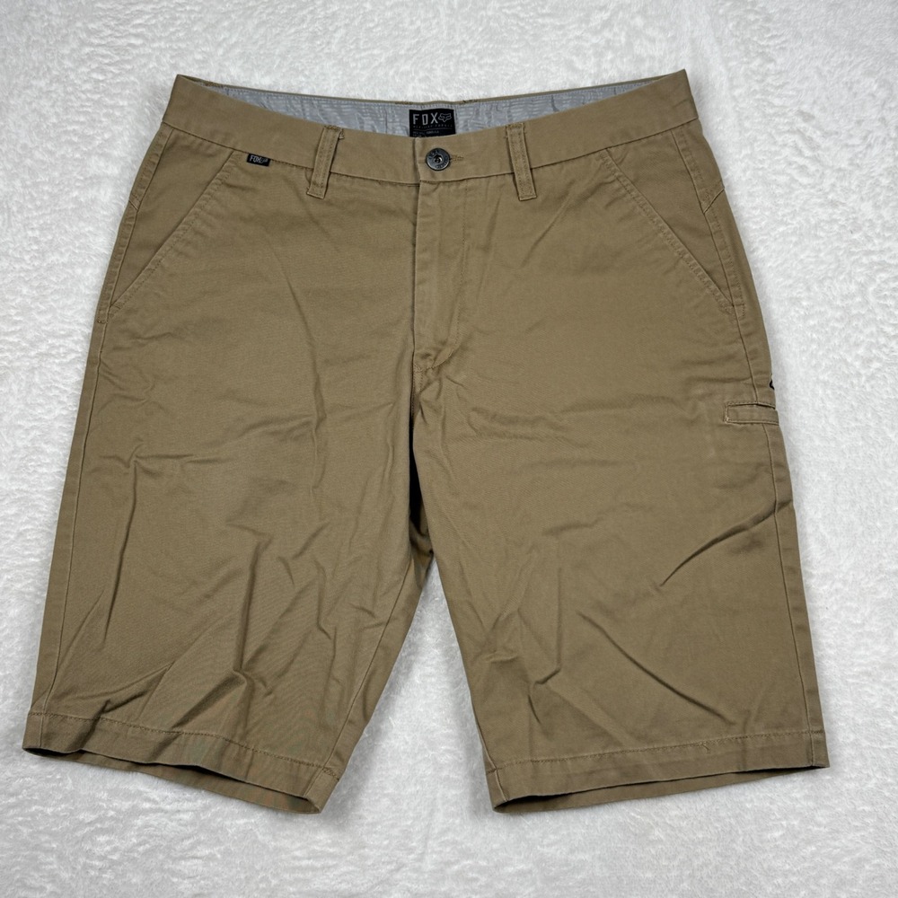 Fox Racing Mens Shorts Heritage Forged Tan Chino Size 32 Skater